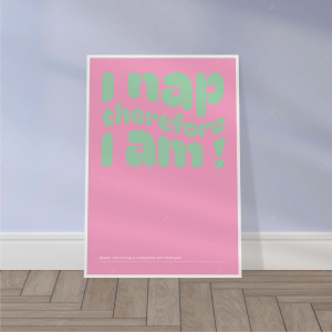 Bubble Gum Pink Green Wall Art - Funky Nap Affirmations