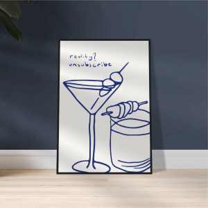 Cocktail Vibes Wall Art - Wooden Framed Funky Quotes