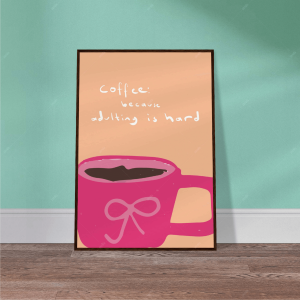 Coffee Adulting Hard - Wooden Framed Wall Art